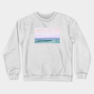 Pink sky ocean view Crewneck Sweatshirt